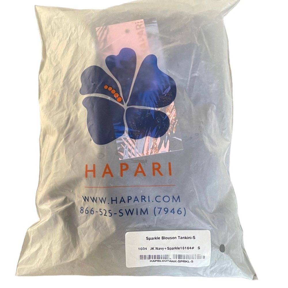 Hapari Sparkle Blouson Halter Tie Tankini Swim Top Size Small - Picture 3 of 13